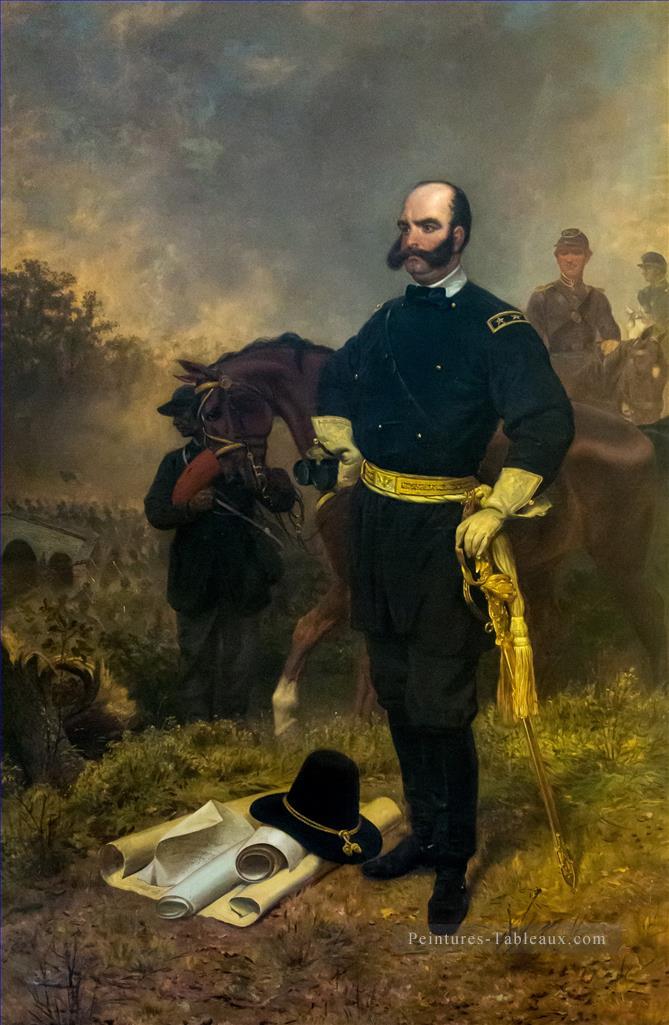 Le général Ambrose Burnside à Antietam Emanuel Leutze Peintures à l'huile